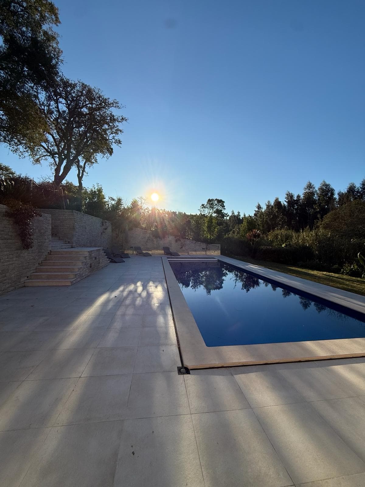 Pool at sunset